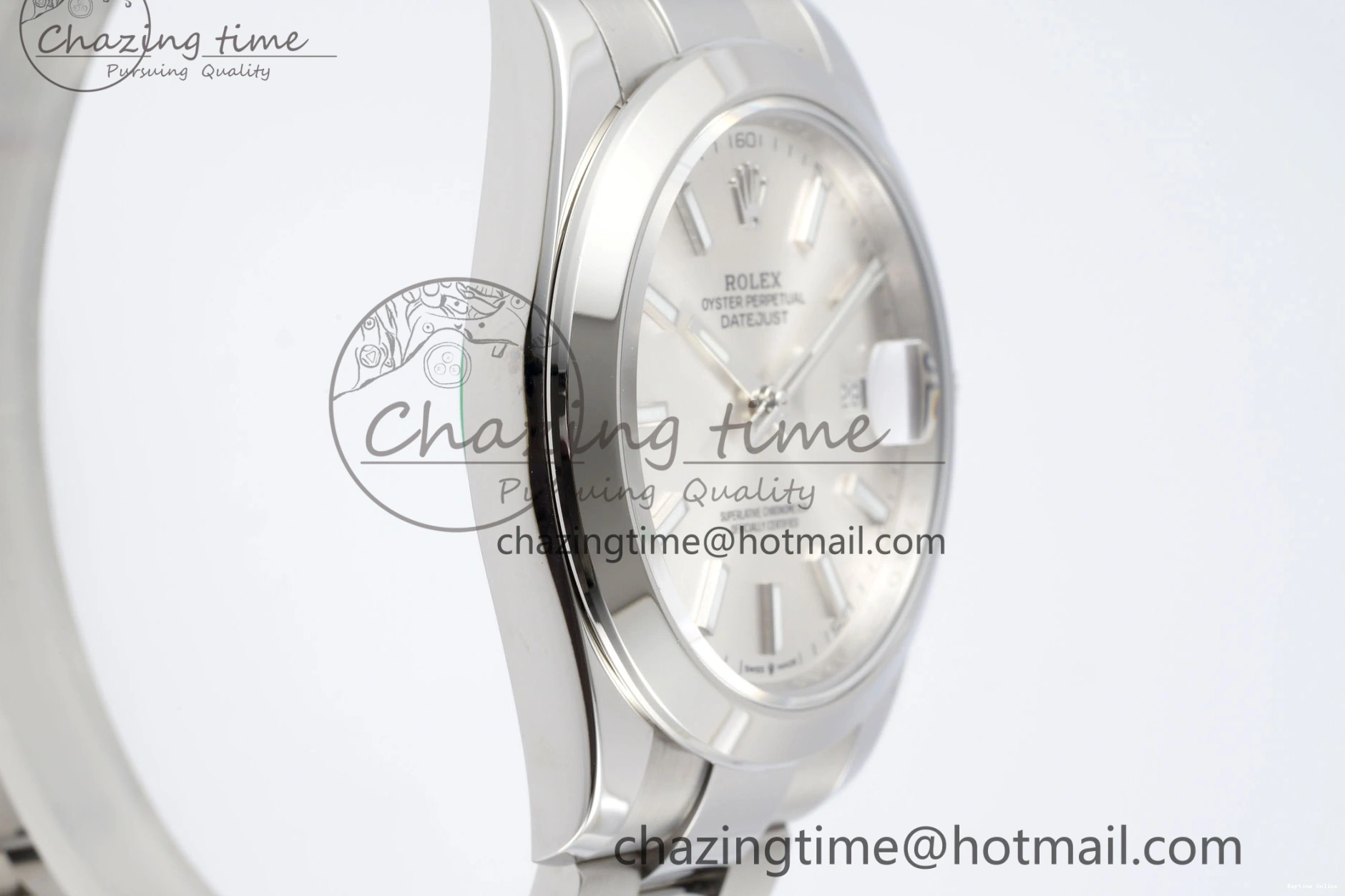 1227 DateJust 41 SS Polished Bezel KING 1:1 Best Edition 904L Steel Silver Stick Dial on Oyster Bracelet VR Flexible 2167